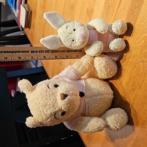 Disney Winnie the Pooh and Piglet plush.